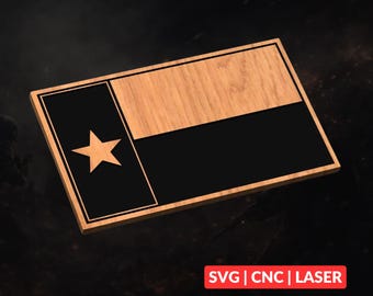 Texas Flag SVG | Lone Star CNC File, Laser Engraving, TX Wood Sign, LightBurn