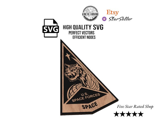 United States Space Forces – Space Command Patch Military SVG File for Woodworking, CNC, Printing and Lasering