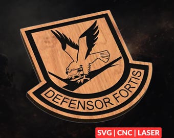 Air Force Security Forces Patch SVG | CNC Laser Cut File, Wood Wall Art, Glowforge Engraving, LightBurn Ready