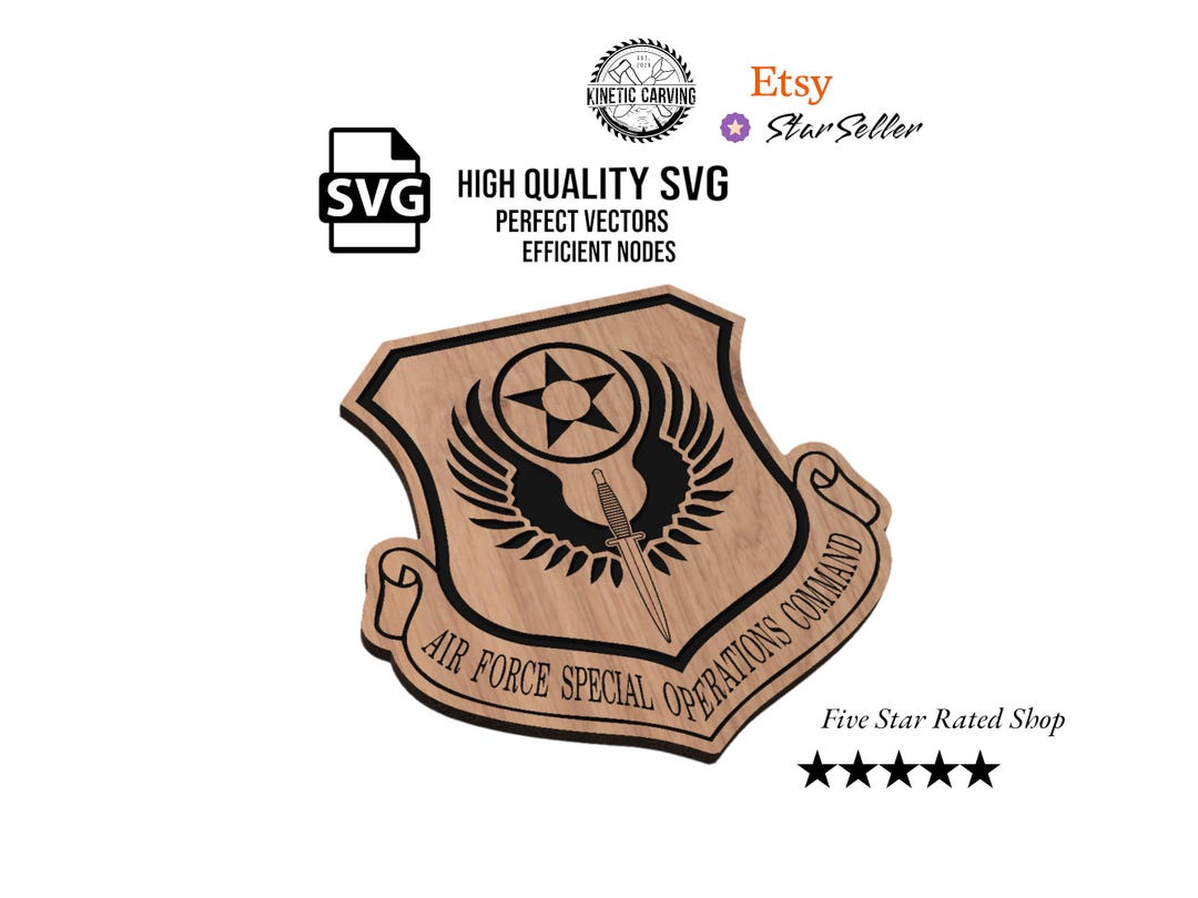 AFSOC Patch SVG File: Military Laser Cut CNC Design (digital Download ...