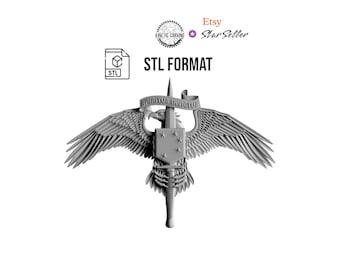 Marine Special Operator Badge STL File for Woodworking, 3-D Printing