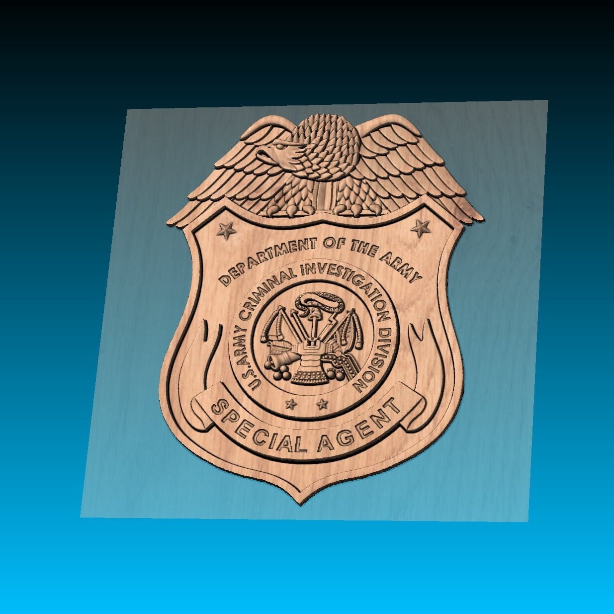 3D STL U.S. Army CID Badge for 3D Printing CNC Woodworking - Etsy UK