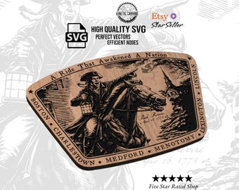 Paul Rever Patriot Design SVG File: CNC, Laser Cutting, Woodworking (Digital Download)