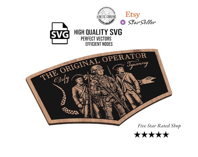George Washington: The Original Operator SVG for CNC Laser Cut File (Digital Download)