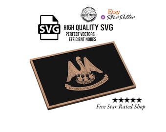 Louisiana State Flag SVG File for Woodworking, CNC, Printing and Lasering (Digital Download)