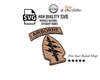 Special Forces Patch Logo Military SVG File for Woodworking, CNC, Printing and Lasering (Digital Download)