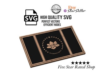 Mississippi State Flag SVG: Laser Cut CNC Vector File  (Digital Download)