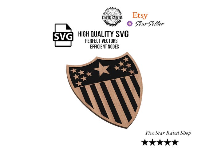 Adjutant General Branch SVG | Stars and Stripes Crest for Military Tribute, Laser, CNC, and Vinyl