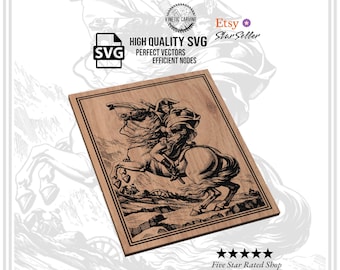 Napoleon Bonaparte Crossing the Alps SVG File for Woodworking, CNC, Printing and Lasering (Digital Download)