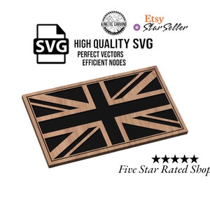 United Kingdom Flagge SVG-Datei für Holzbearbeitung, CNC, Druck und Lasern