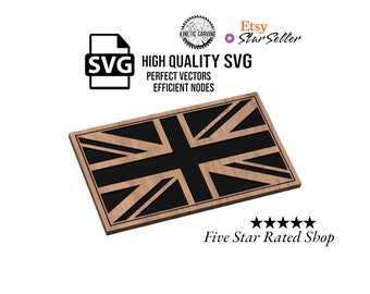 United Kingdom Flag SVG File for Woodworking, CNC, Printing and Lasering