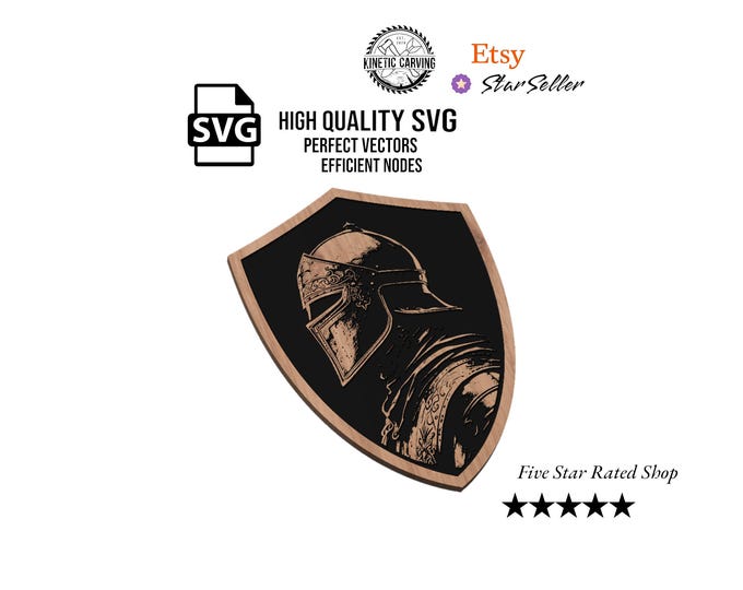 Knight Templar Shield SVG File for Woodworking, CNC, Printing and Lasering