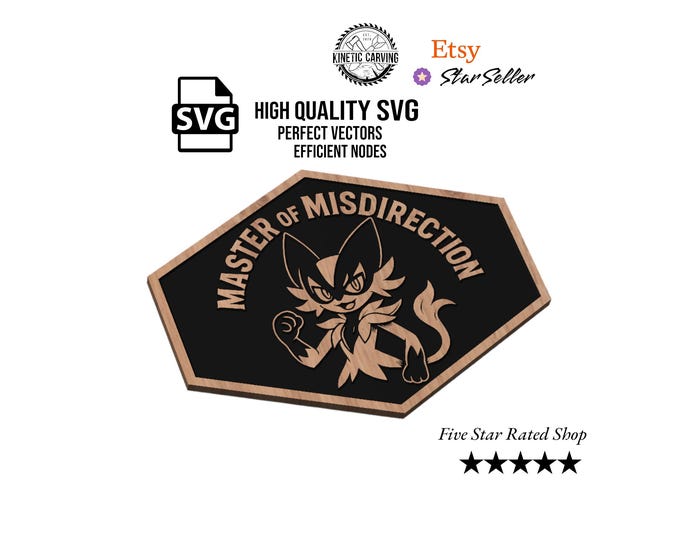 Meowscarada SVG File for Woodworking, CNC, Printing and Lasering