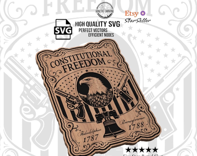 Declaration of Independence SVG File: Laser Cut, CNC Router (Digital Download)