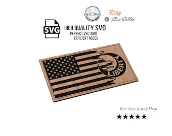 Tattered USA Liberty Flag SVG File: CNC, Laser Cut, Woodworking (Digital Download)