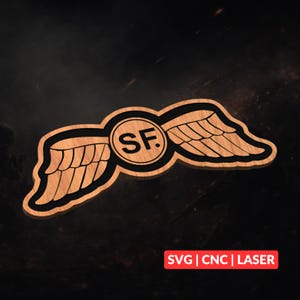Jedburgh Special Forces Wings SVG | CNC Laser Cut File, Wood Wall Art, Glowforge Engraving, LightBurn Ready