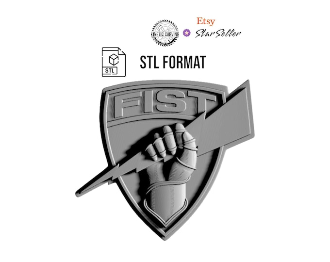 FIST STL File for Woodworking, CNC, Printing and Lasering