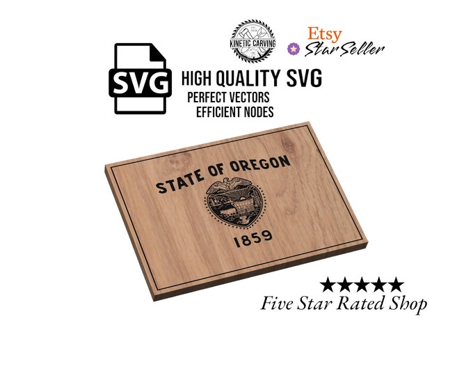 Oregon State Flag SVG File for Woodworking, CNC, Printing and Lasering