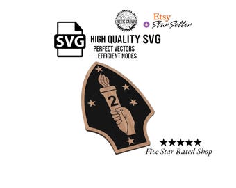 2nd Division Military Patch SVG File: CNC, Laser Cut (Digital Download)