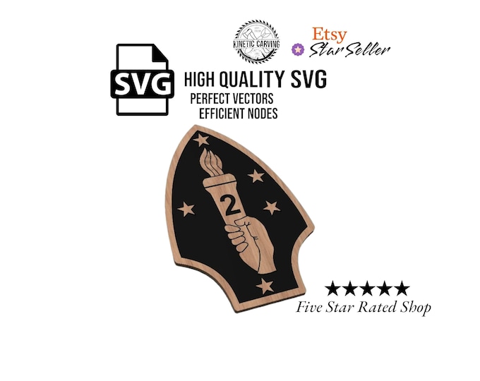 2nd Division Military Patch SVG File: CNC, Laser Cut (Digital Download)