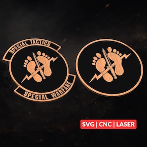 空軍特殊戦術部隊SVG | AFSOCパッチCNCファイル、戦闘管制官、レーザー彫刻