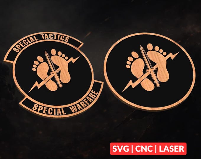 Air Force Special Tactics SVG | military CNC Laser Cut File, Wood Wall Art, Glowforge Engraving, LightBurn Ready