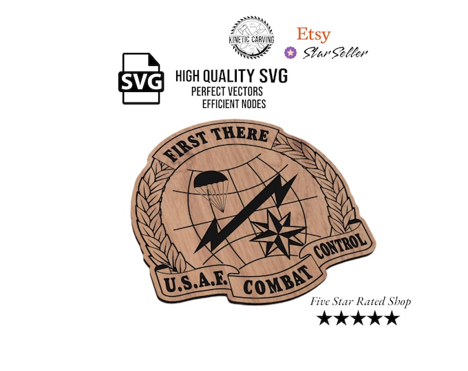 Air Force Combat Control Military SVG File for Woodworking, CNC, Printing and Lasering
