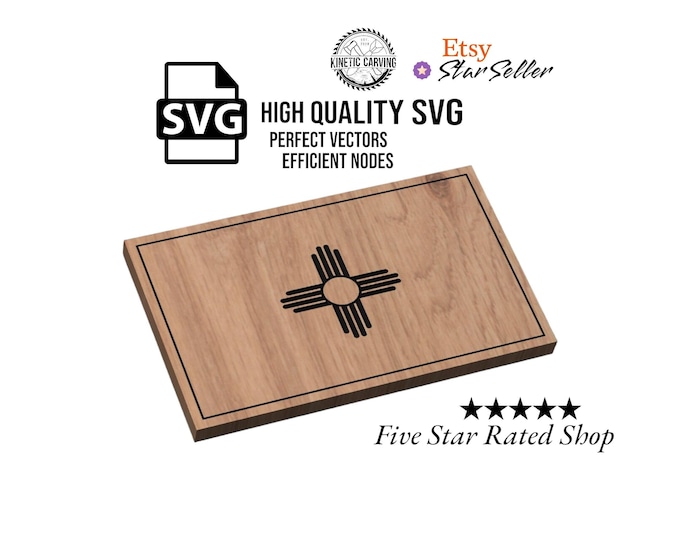 New Mexico State Flag SVG File for Woodworking, CNC, Printing and Lasering (Digital Download)