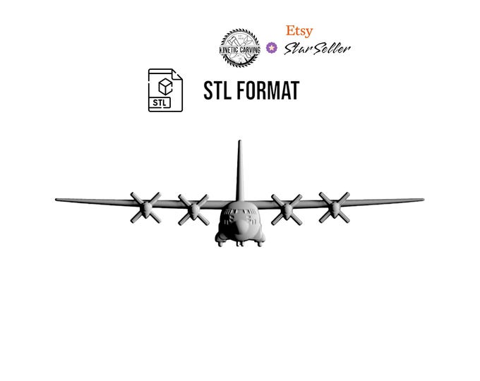 C-130 Hercules Aircraft STL for 3D Printing, CNC Woodworking