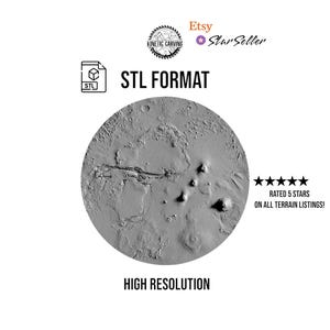 Modelo 3D STL de Marte para impressão 3D, marcenaria CNC
