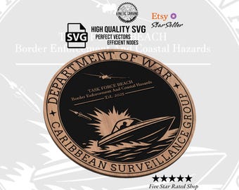 Department of War Caribbean Surveillance Group SVG for CNC and Laser (Digital Download)