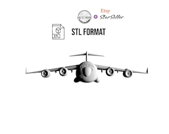 C-17 Globemaster III STL File | Military Transport Aircraft 3D Model | for 3D Printing, CNC Woodworking, 3D Laser Engraving