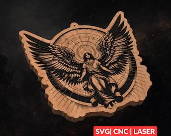 ArchAngel SVG | CNC Laser Cut File, Wood Wall Art, Glowforge Engraving, LightBurn Ready