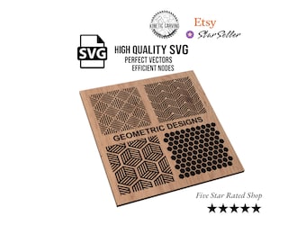 Geometric Pattern SVG | Modern Abstract CNC File, Laser Cut Wall Art, Glowforge, LightBurn, Minimalist Wood Sign Design