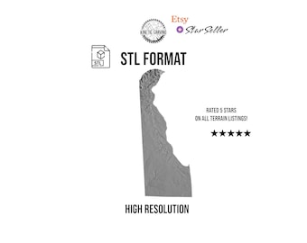 Delaware 3D STL Model for 3D Printing & CNC (Digital Download)