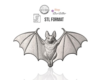 Bat STL File | Halloween CNC, 3D Printing, Laser Engraving Model (Digital Download)