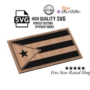 Puerto Rico Cnc Router File Puerto Rico Flag SVG File for Woodworking, CNC, Printing and Lasering ...