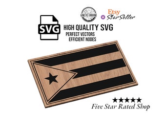 Puerto Rico Flag SVG File for Woodworking, CNC, Printing and Lasering