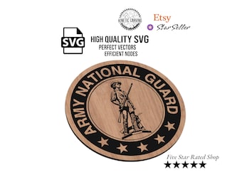 National Guard Military SVG File: CNC Laser Cutting (Digital Download)