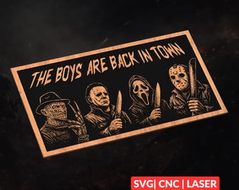 Horror Characters SVG | CNC Laser Cut File, Wood Wall Art, Glowforge Engraving, LightBurn Ready