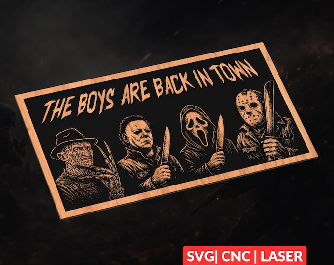 Horror Characters SVG | CNC Laser Cut File, Wood Wall Art, Glowforge Engraving, LightBurn Ready