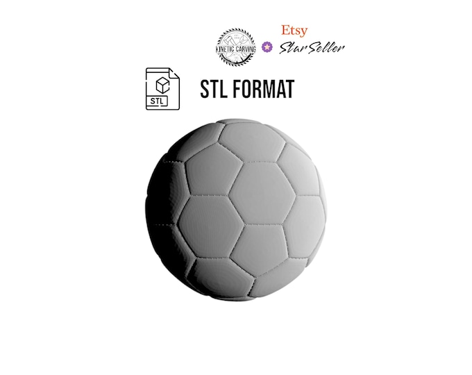 Soccer Ball / Football 3D STL File for Woodworking, CNC, Printing and Lasering