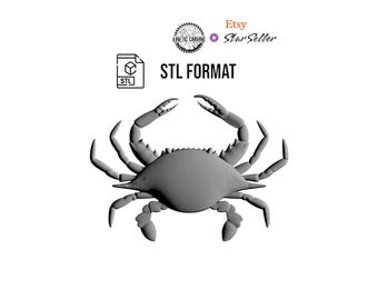 Maryland Blue Crab STL File: Woodworking, CNC, 3D Printing, Laser Engraving, State Symbol