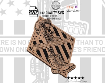 No Greater Love SVG | Memorial Tribute Vector (John 15:13) for CNC and Laser (Digital Download)