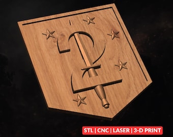 2nd Marine Raider Battalion STL | 3D CNC Carving File, Wood Relief Art, 3D Printing Ready