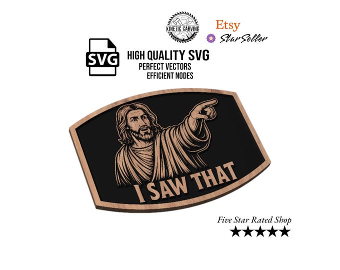 Funny Jesus "I Saw That" SVG: Christian Humor (Digital Download)