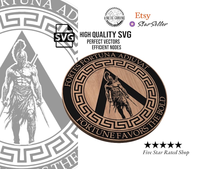 Spartan Warrior SVG File | Laser Cut CNC Vector Design (Digital Download)