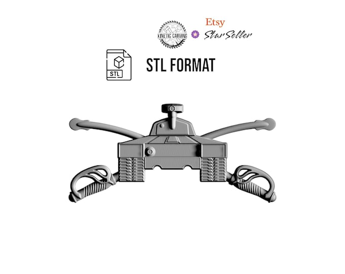 Armor Branch STL File for 3D Printing, CNC Woodworking, and 3D Laser Engraving