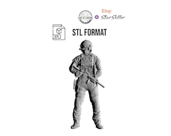Delta/SEAL Operator STL: Tactical 3D Model for CNC/Laser (Digital Download)