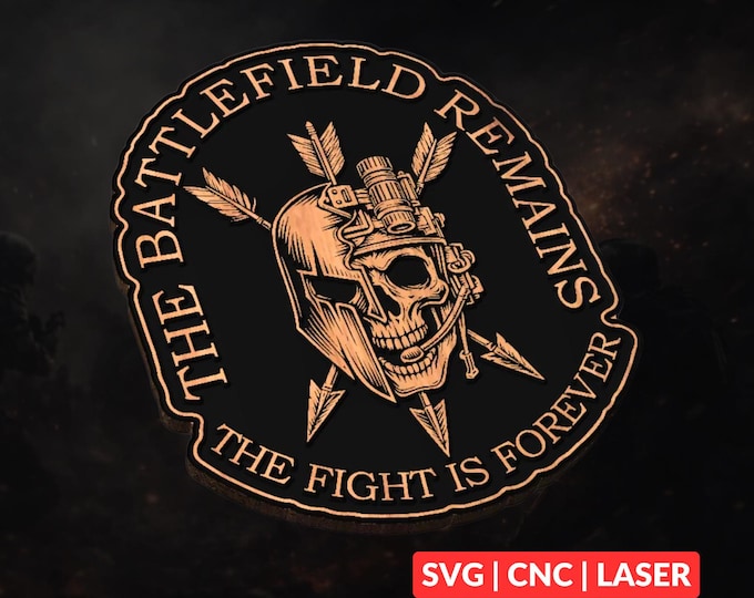 Battlefield Remains SVG | CNC Laser Cut File, Wood Wall Art, Glowforge Engraving, LightBurn Ready